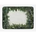 thumbnail image 1 of Evergreen Bath Mat, Pattern of Top View Scenery of Fir Twigs on a Plain Wooden Style Backdrop, Plush Bathroom Decor Mat with Non Slip Backing, 29.5" X 17.5", Reseda Green, by Ambesonne, 1 of 2