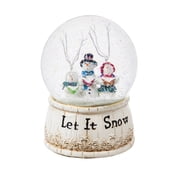 Evergreen Polystone Let it Snow Water Globe, 4 x 4 x 5.7 inches