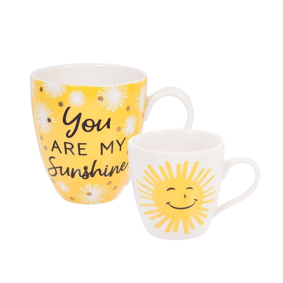 Evergreen Beautiful You Are My Sunshine Mommy and Me Cup Gift Set - 6 x 4 x 4 Inches