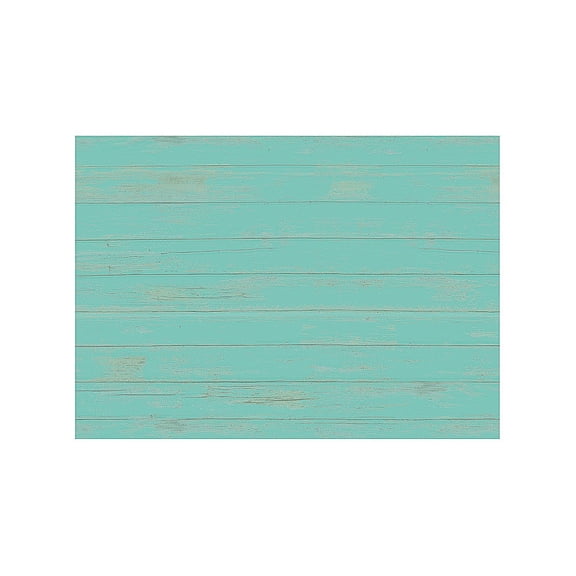 Evergreen Blue Wood Plank Layering Mat 42 x 26.5 inches Indoor and Outdoor Decor