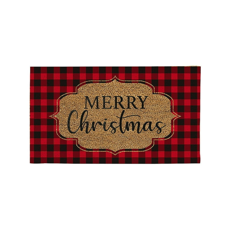 Buffalo Check Welcome Coco Coir Doormat - 16 x 27