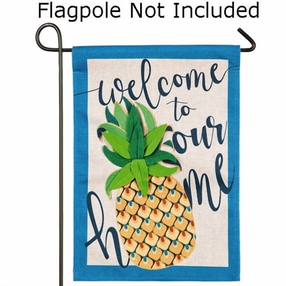 Welcome Pineapple Garden Flag