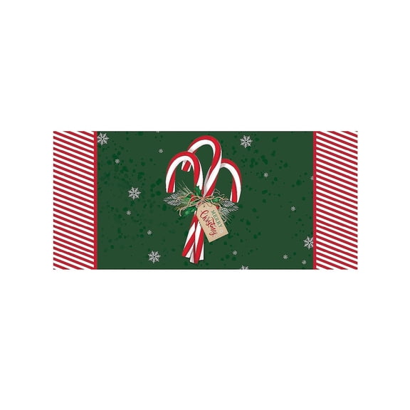 Evergreen Candy Cane Sassafras Indoor Outdoor Switch Doormat 1'10"x10" Multicolored