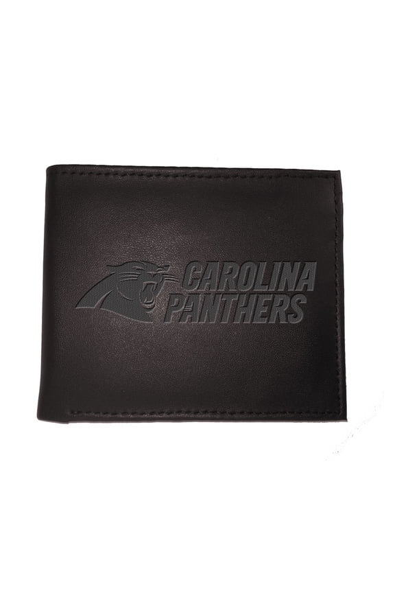 Men's Black Carolina Panthers Hybrid Bi-Fold Wallet