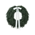 thumbnail image 1 of Evergreen Cedar Artificial Christmas Wreath, 18" Front Door Decoration, Lifelike Green Xmas Wreath for Holiday Home Decor, Outdoor & Indoor Christmas Decorations, Festive Holiday Door Ornament, 1 of 7