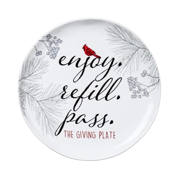 Ceramic 10" Giving Plate, Christmas Cadence