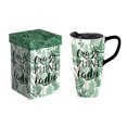 thumbnail image 1 of Evergreen Ceramic FLOMO 360 Travel Cup, 17 oz., Crazy Plant Lady, 1 of 3