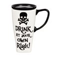 thumbnail image 1 of Ceramic FLOMO 360 Travel Cup, 17 oz., Drink At Your Own Risk!, 1 of 1