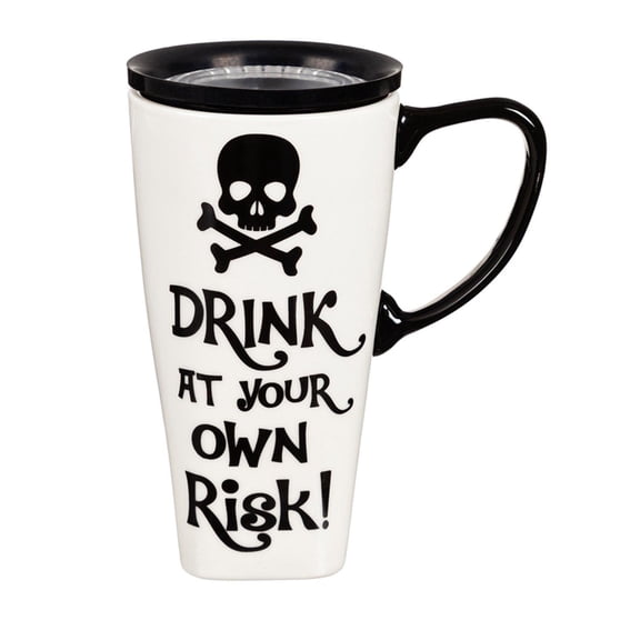Ceramic FLOMO 360 Travel Cup, 17 oz., Drink At Your Own Risk!