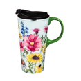thumbnail image 1 of Evergreen Ceramic Travel Cup, 17 OZ. ,w/box, Spring Wildflowers, 1 of 3
