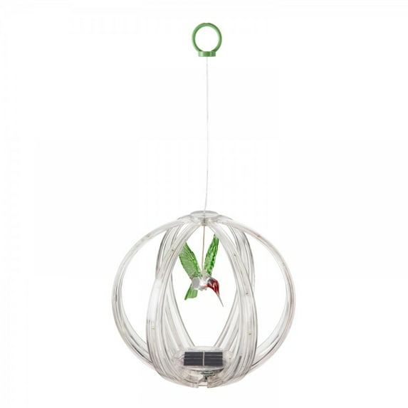 Evergreen Chasing Multicolor Light Solar Sphere Mobile Hummingbird