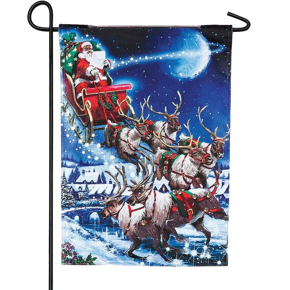 Evergreen Christmas Eve Garden Flag 12.5 x 18 Inches Indoor Outdoor Decor