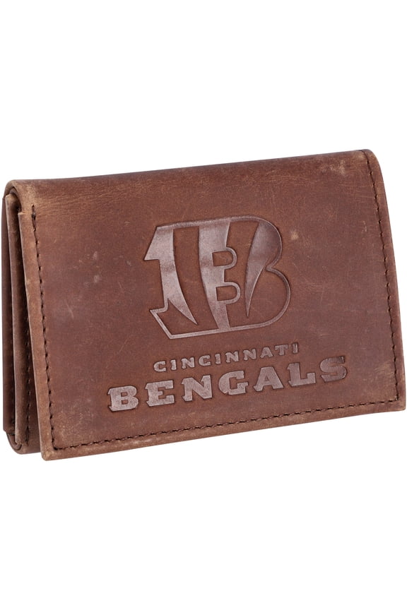 Evergreen Cincinnati Bengals Tri-Fold Wallet, Brown