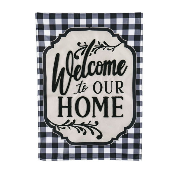 Evergreen Classic Welcome Home Garden Applique Flag