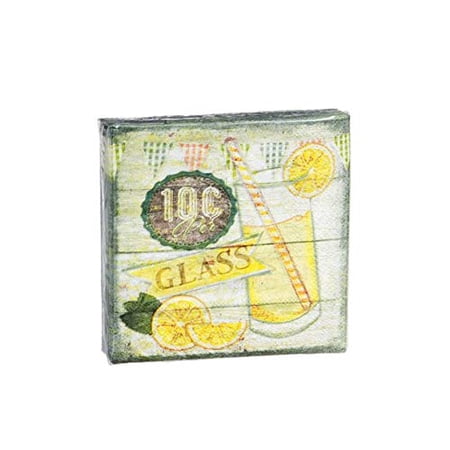 Evergreen Cocktail Napkin,Lemon Glass