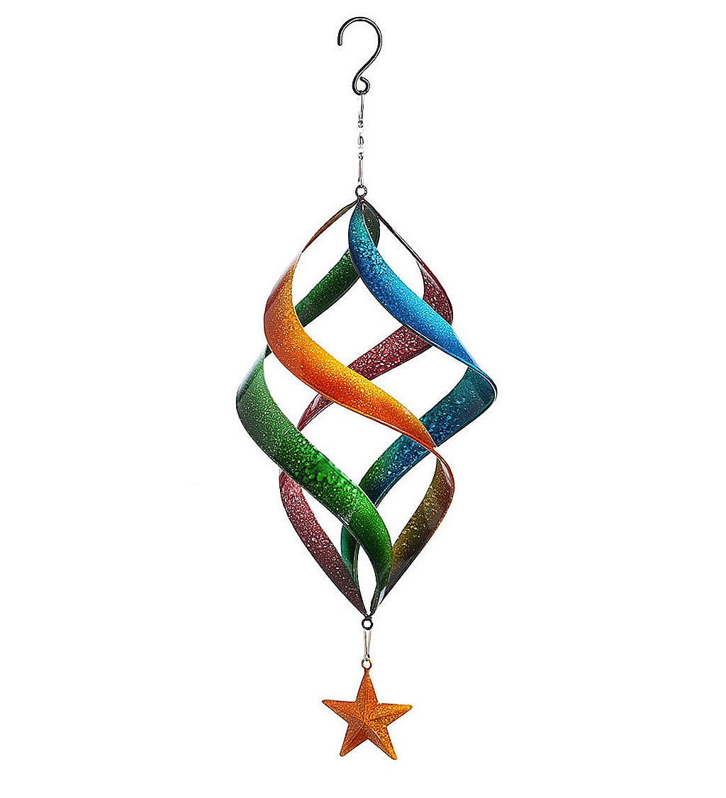 Evergreen Connected Spiral Kinetic Hanging Garden Spinner