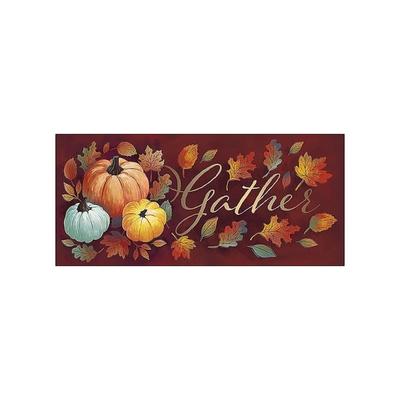 Evergreen Crafted Harvest Sassafras Indoor Outdoor Switch Doormat 10"x1'10" Multicolored