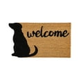 thumbnail image 1 of Evergreen Dog Welcome Shaped Indoor Outdoor Natural Coir Doormat 1'4"x2'4" Brown, 1 of 6