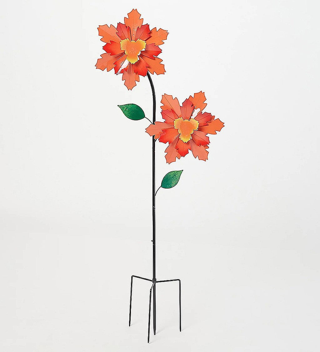 Evergreen Double Flower Spinner, Red - Walmart.com