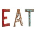 thumbnail image 1 of Evergreen Distressed EAT Letters Wooden Wall Decor, 1 of 3