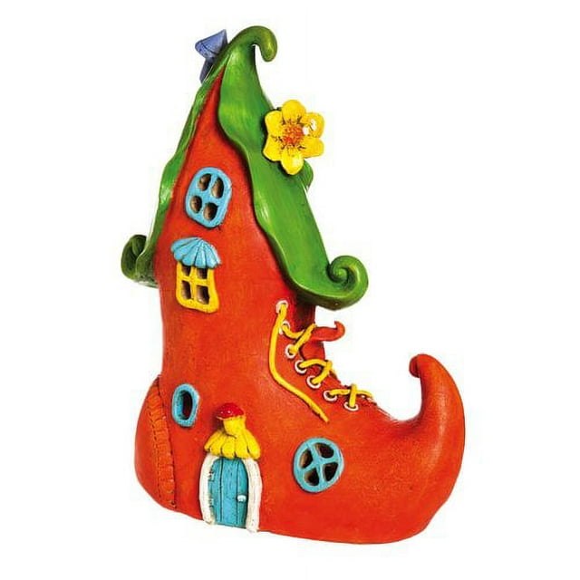 Evergreen Enterprises, Inc Free Standing Lighted Gnome's Boot Fairy Birdhouse