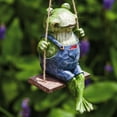 thumbnail image 1 of New Creative Swinging Critter Frog Garden Statue, 1 of 3