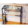 thumbnail image 1 of Evergreen Enterprises, Inc Glass and Metal Pen and Ink Sea Shell Console Table, 1 of 1