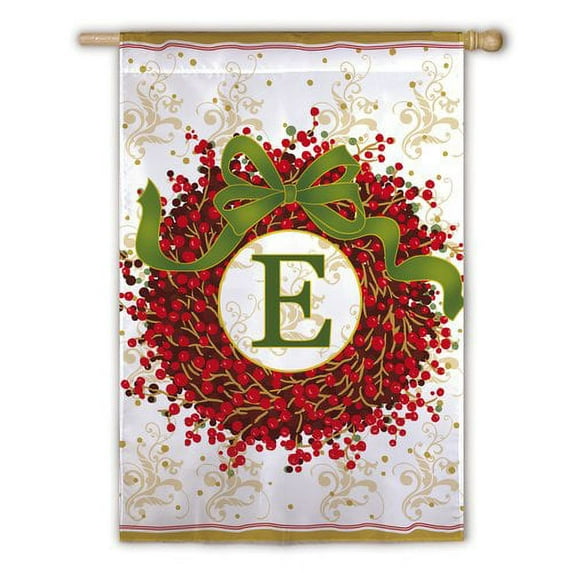Evergreen Enterprises, Inc Holiday Monogram 2-Sided Garden Flag