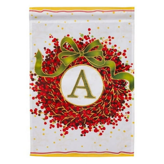 Evergreen Enterprises, Inc Holiday Monogram 2-Sided Garden Flag