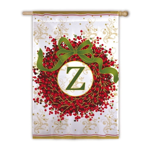 Evergreen Enterprises, Inc Holiday Monogram 2-Sided Garden Flag