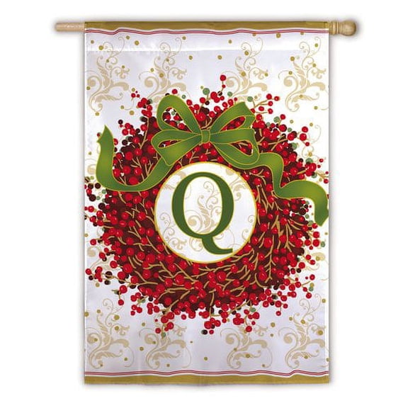 Evergreen Enterprises, Inc Holiday Monogram 2-Sided Garden Flag