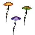 thumbnail image 1 of Rainbow Glow-in-the-Dark Mushroom Garden Stakes - Set of 3, 1 of 1