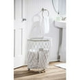 thumbnail image 1 of Cape Craftsmen Vintage White Washed Metal Basket on Wheels, 1 of 4
