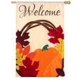 thumbnail image 1 of Evergreen Enterprises, Inc Welcome Wreath Regular Applique 2-Sided Flag, 1 of 1