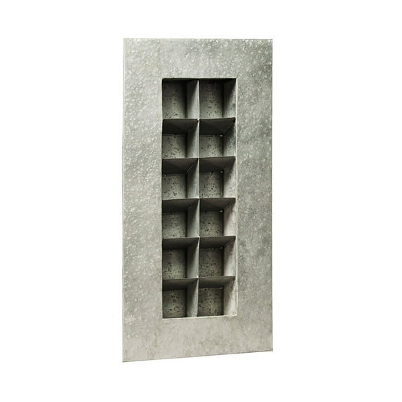 Aged Zinc 12 Pocket Wall Planter