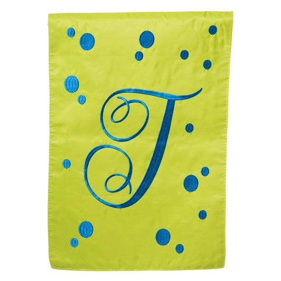 Evergreen Enterprises Polka Dot Monogram Flag