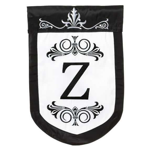 Evergreen Flag, Flag, House, Housealia Monogram Z, 43'' x 0.3'' inches