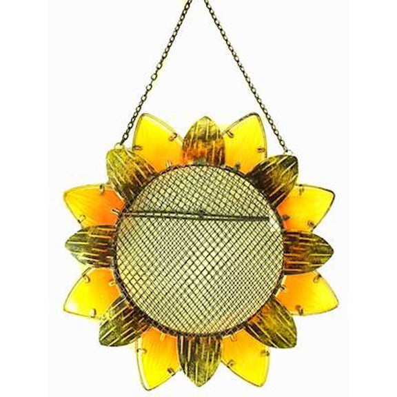 Sunflower Metal And Glass Bird Feeder