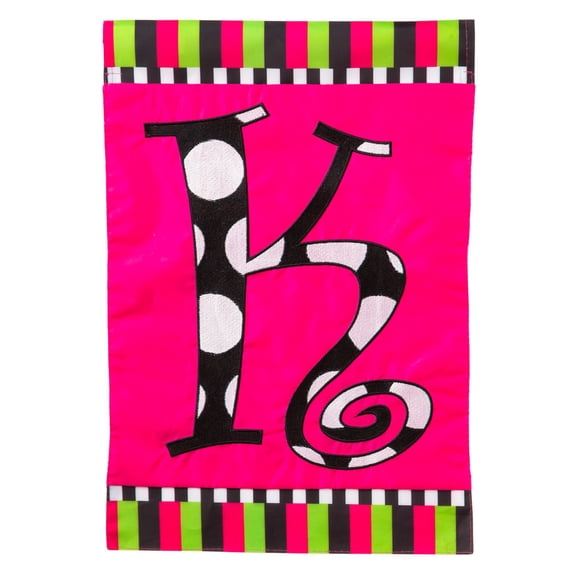 Evergreen Enterprises Twirly Curly Monogram Garden Flag