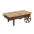 thumbnail image 1 of Vintage wood plank and metal cart, 1 of 2