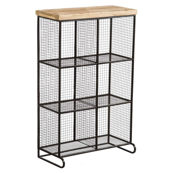 Farmhouse Chic Wire Mesh 6-Bin Cubical Storage Unit