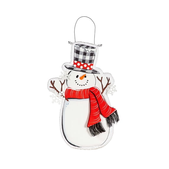 Evergreen Estate Door Decor Snowman - Multi - Color