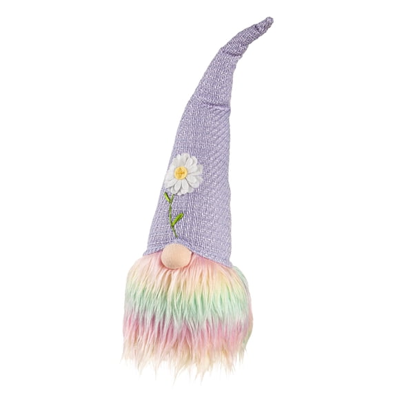 20" Fabric Gnome with Multi-colored Beard Table Decor