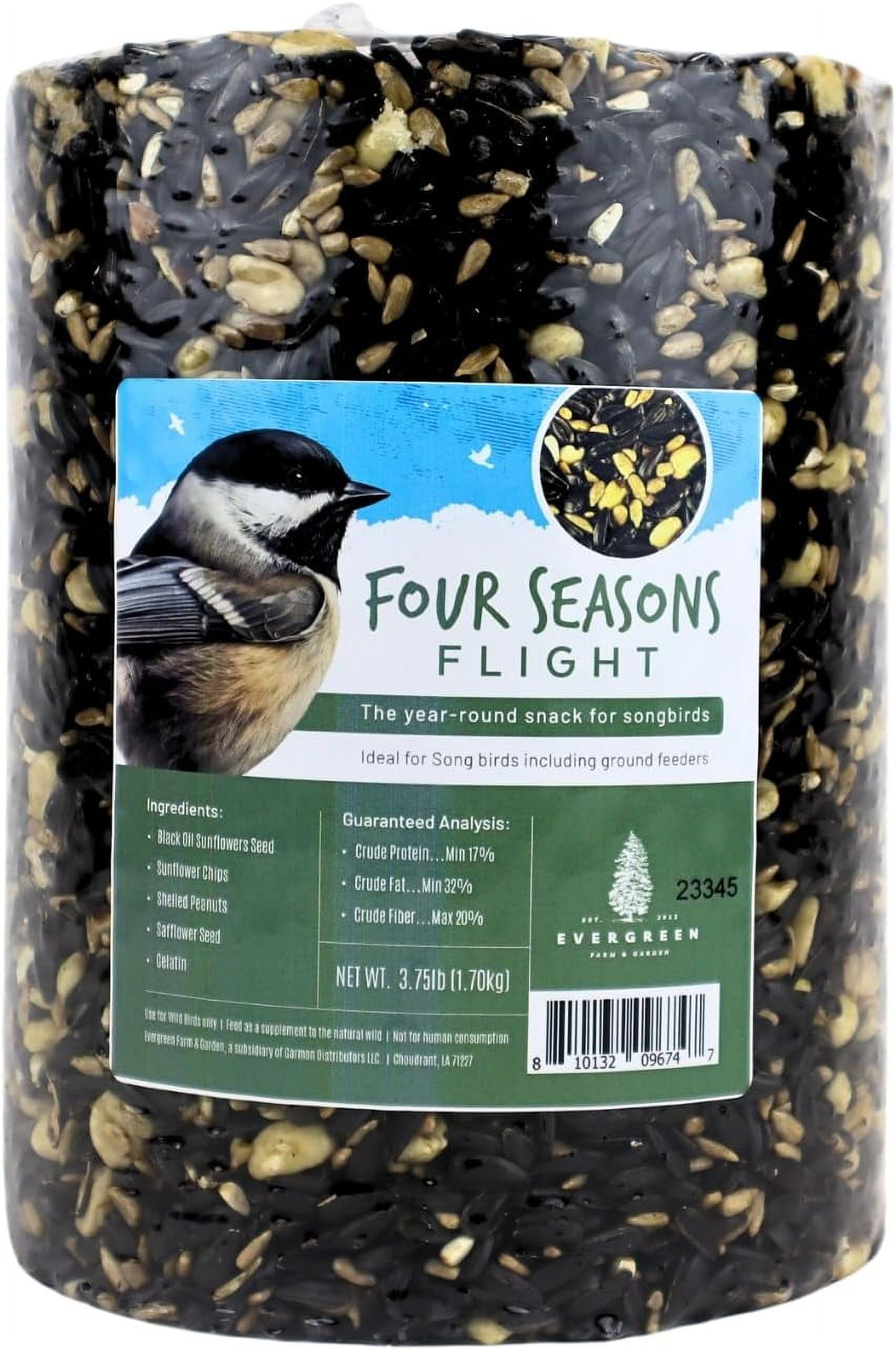 Evergreen Farm and Garden Bird Seed Cylinders (1 Large Cylinder, Four