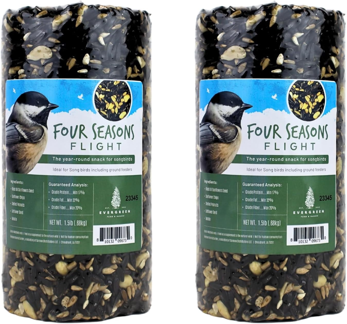 Evergreen Farm and Garden Bird Seed Cylinders (2 Small Cylinders