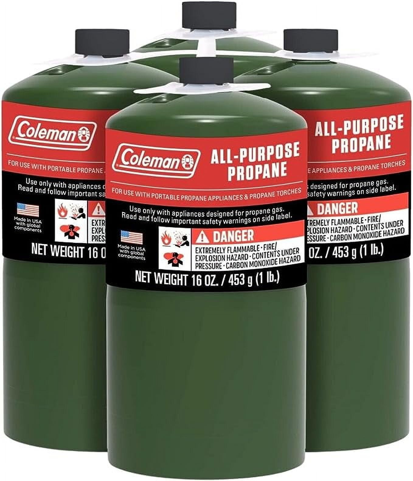 Evergreen Farm and Garden Coleman Propane Replacement Fuel Cylinders 16 oz Camping Fuel Bundled - 12 Pack