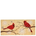 thumbnail image 1 of Evergreen Feathers and Snow Sassafras Indoor Outdoor Switch Doormat 1'10"x10" Beige, 1 of 4