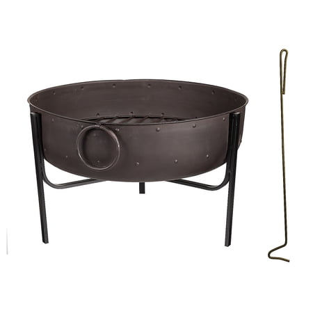Evergreen Firepit with Iron Loop handles
