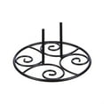 thumbnail image 1 of Evergreen Flag Beautiful Black Metal Elegant Swirl Stand Base - 11" Wide x 6" High, 1 of 2