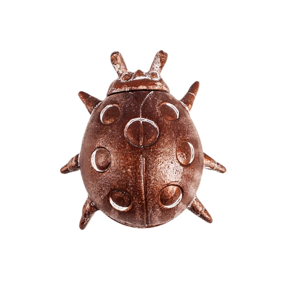 Cast Metal Outdoor Key Hider, Distressed Red Ladybug